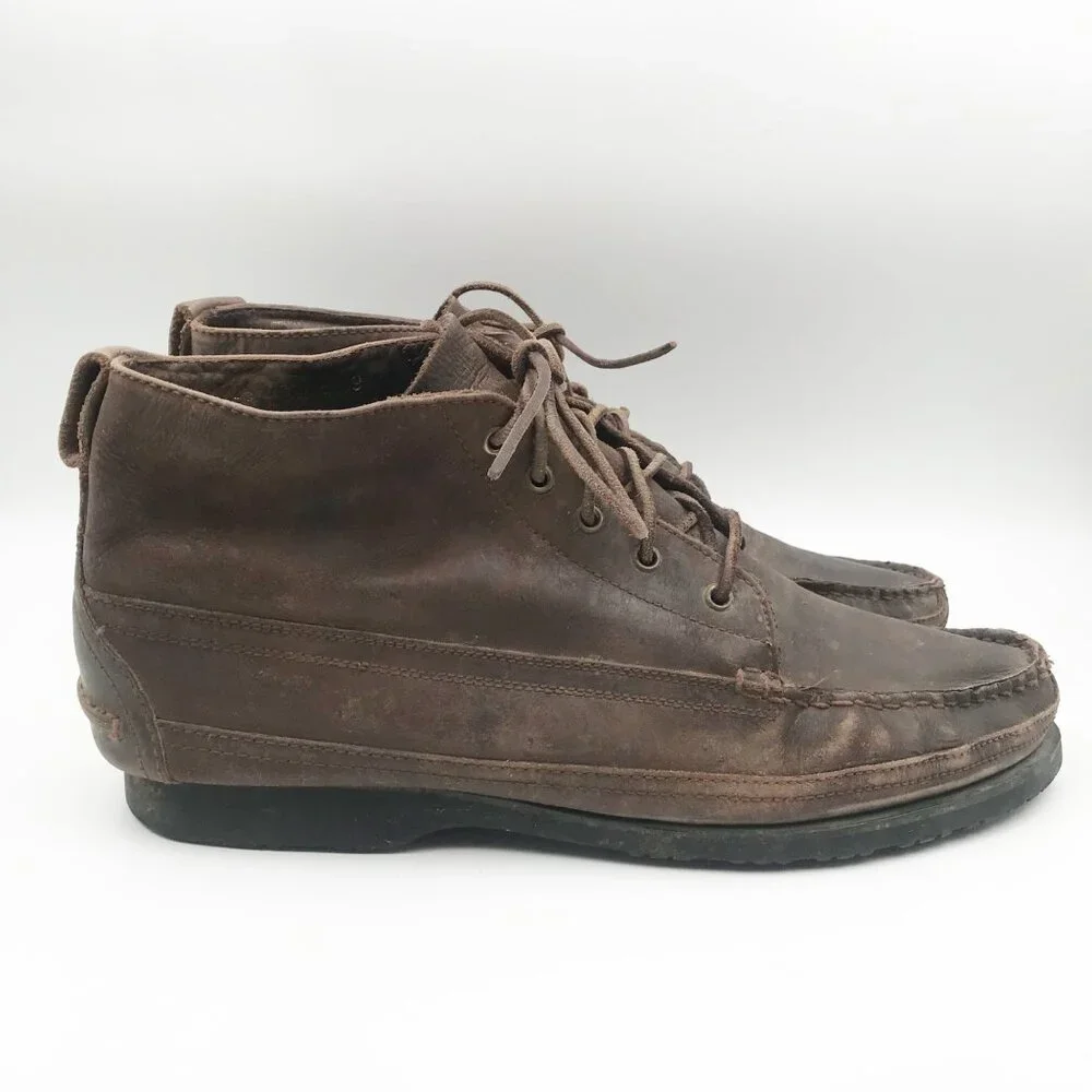 COLORADO Brown Leather Lace Up Chukka Boots Mens 11